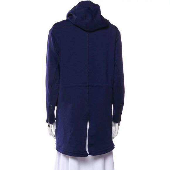 Carbon38 Anorak Performance Knit Jacket Asymmetrical Zip Navy Blue Sz S - Picture 3 of 5